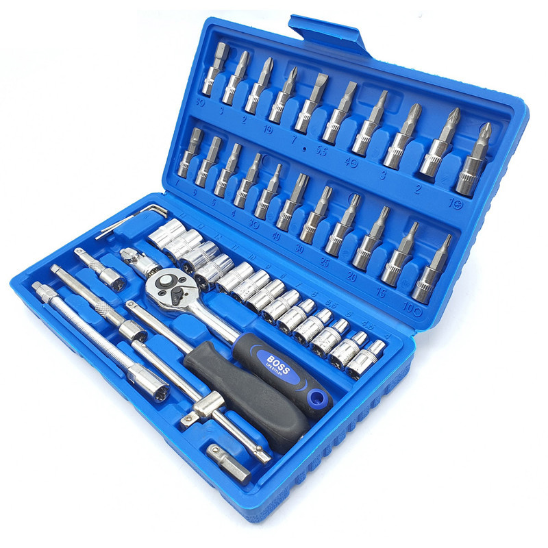 آچار همه کاره باس مدل DR.SOCKET-SET مجموعه 46 عددی آچار همه کاره باس مدل DR.SOCKET-SET مجموعه 46 عددی