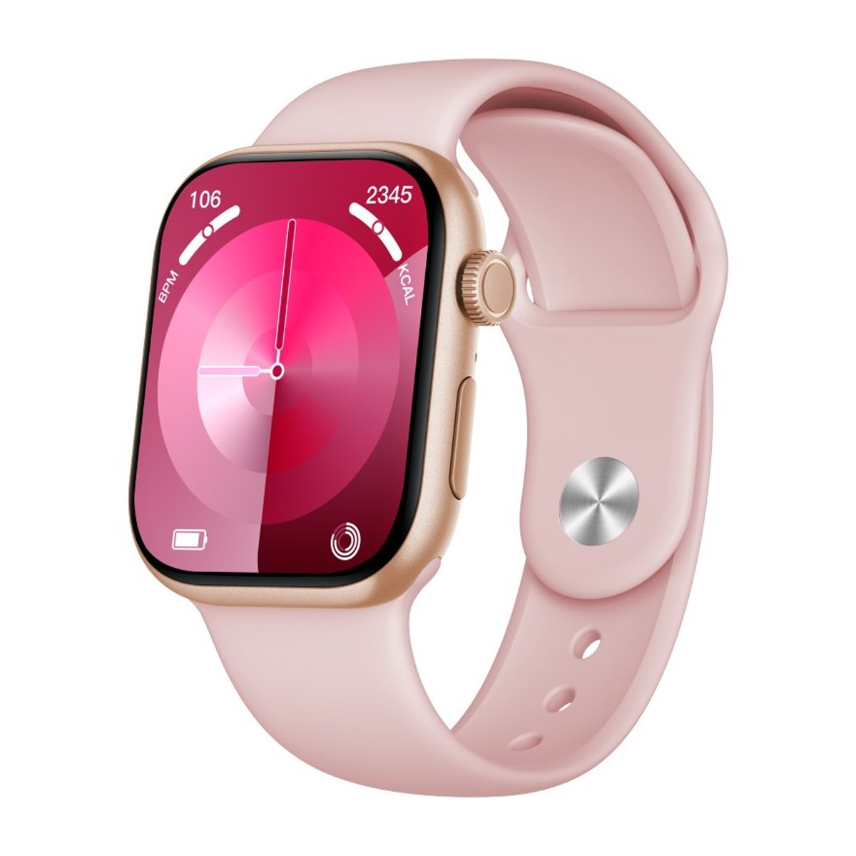 ساعت هوشمند هیمی مدل pi ARC-بدنه رزگلد بند صورتی