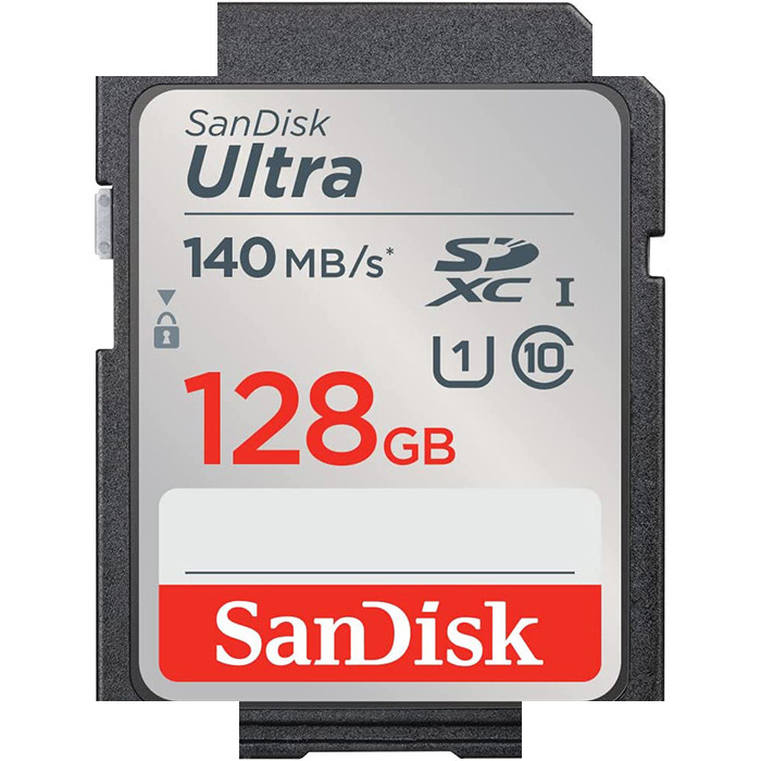 کارت حافظه SDXC سن دیسک مدل Ultra کلاس 10 استاندارد UHS-I U1 سرعت 140MB/s ظرفیت 128 گیگابایت کارت حافظه SDXC سن دیسک مدل Ultra کلاس 10 استاندارد UHS-I U1 سرعت 140MB/s ظرفیت 128 گیگابایت