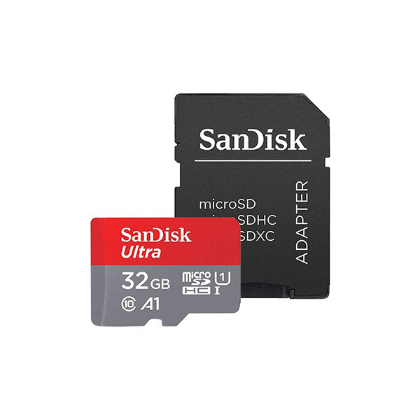 کارت حافظه microSDHC سن دیسک مدل Ultra A1 کلاس 10 استاندارد UHS-I سرعت 98MBps ظرفیت 32 گیگابایت به همراه آدابتور sd کارت حافظه microSDHC سن دیسک مدل Ultra A1 کلاس 10 استاندارد UHS-I سرعت 98MBps ظرفیت 32 گیگابایت به همراه آدابتور sd