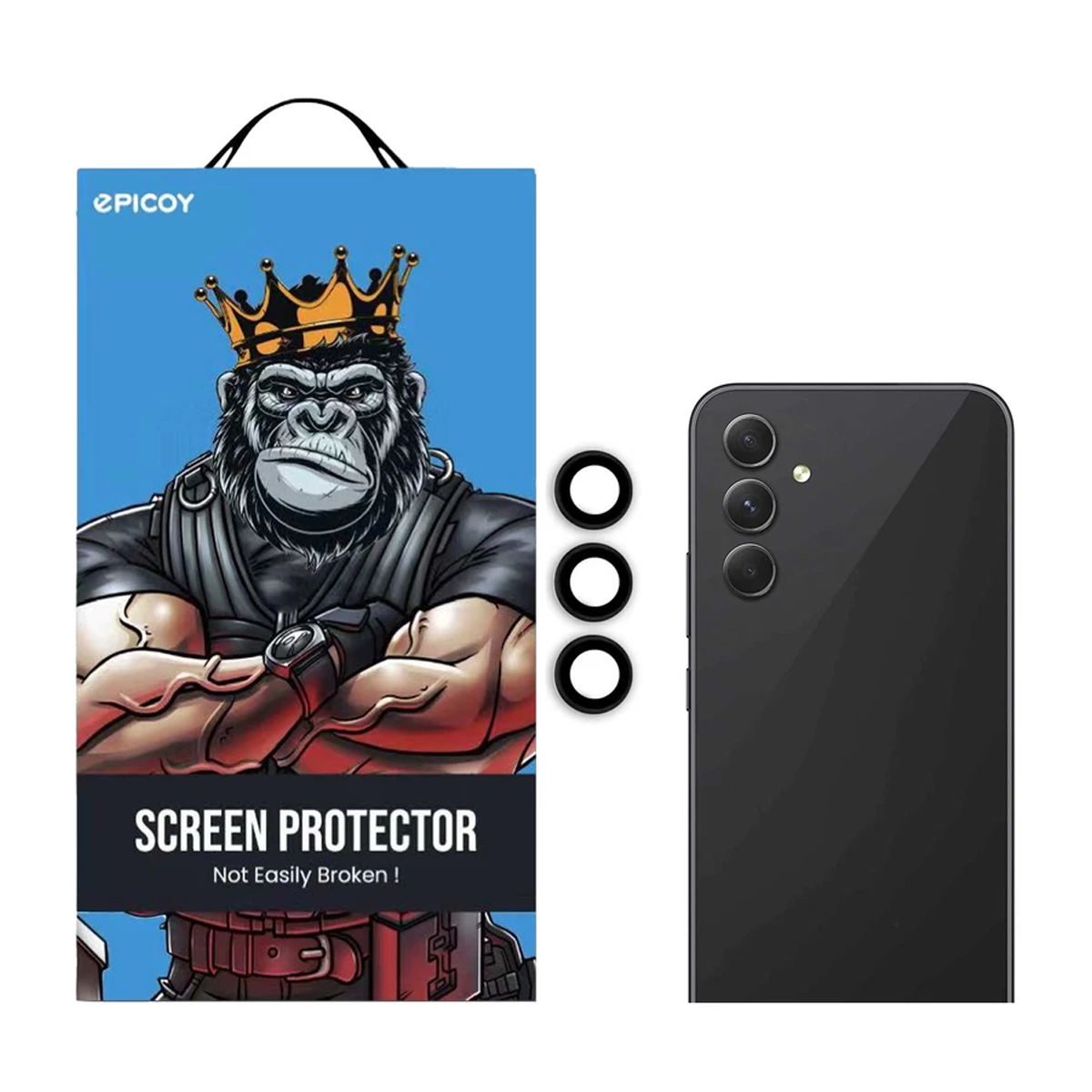 محافظ لنز دوربین گوشی سامسونگ Galaxy A54 اپیکوی مدل HD-ColorLenz -مشکی محافظ لنز دوربین گوشی سامسونگ Galaxy A54 اپیکوی مدل HD-ColorLenz -مشکی