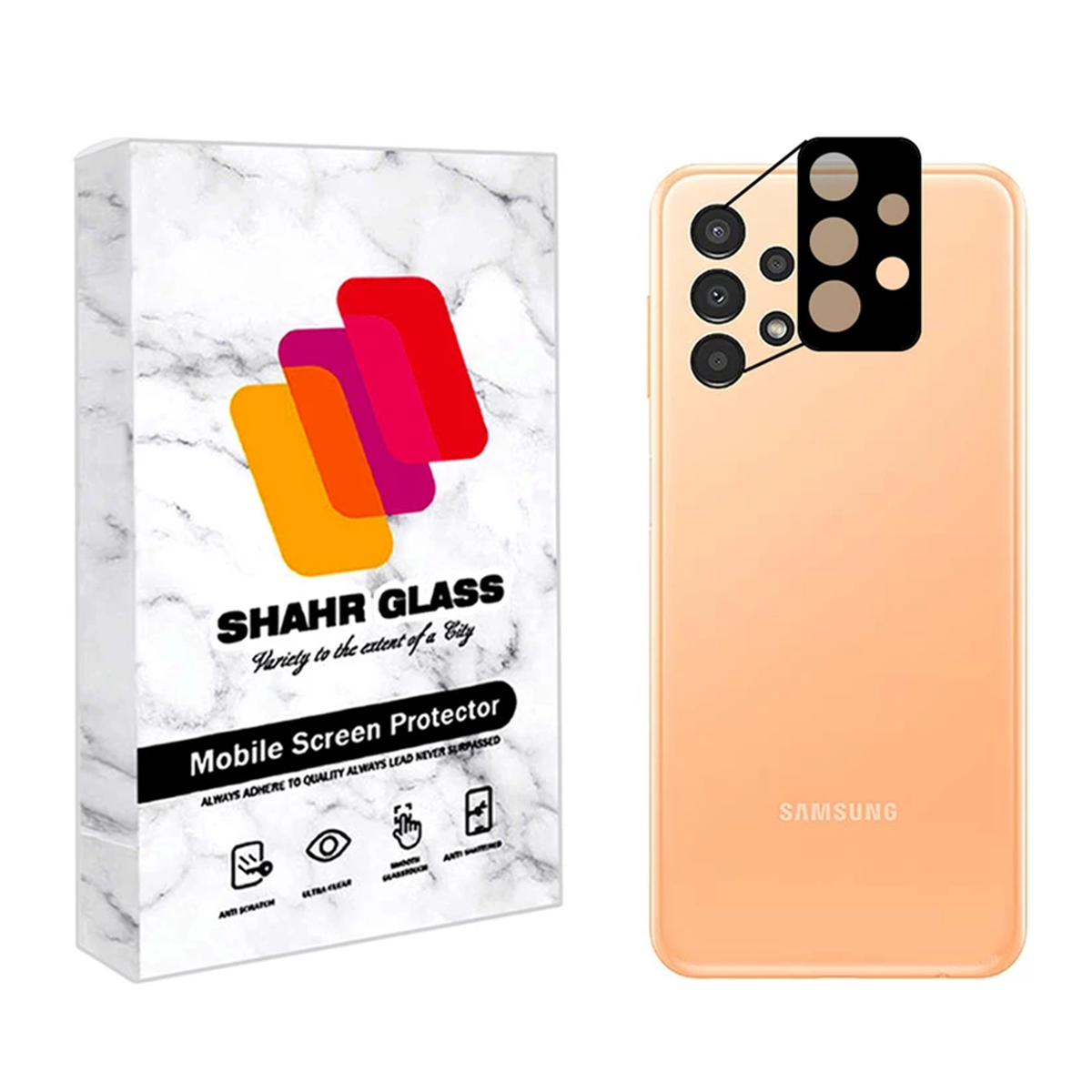 محافظ لنز دوربین گوشی سامسونگ Galaxy A32 4G شهر گلس مدل FLSR محافظ لنز دوربین گوشی سامسونگ Galaxy A32 4G شهر گلس مدل FLSR