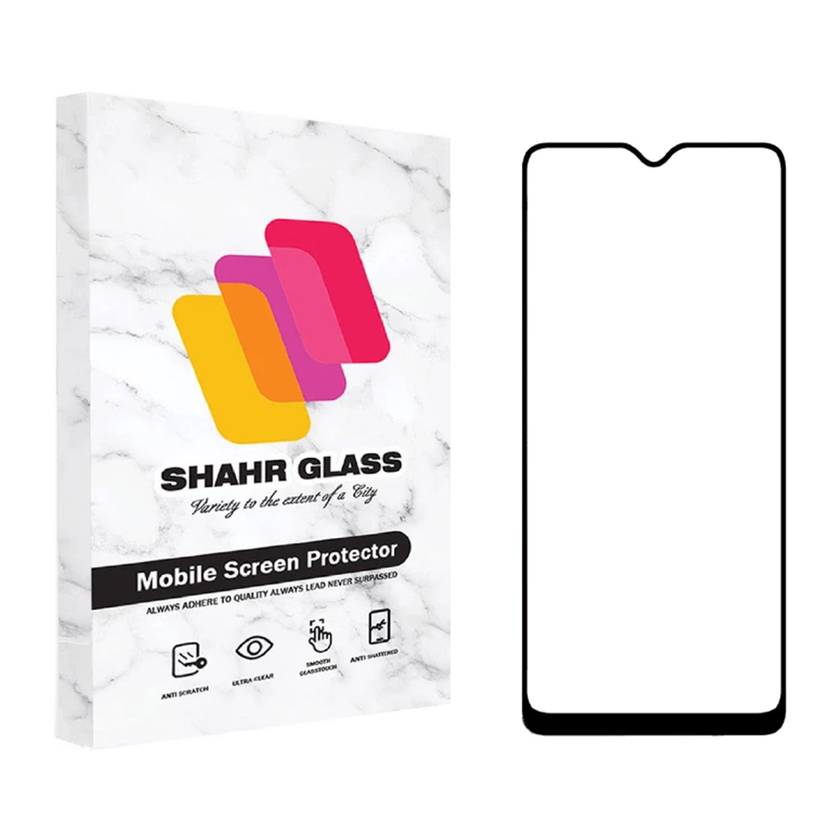 گلس گوشی سامسونگ Galaxy A13 شهر گلس مدل FUL  گلس گوشی سامسونگ Galaxy A13 شهر گلس مدل FUL