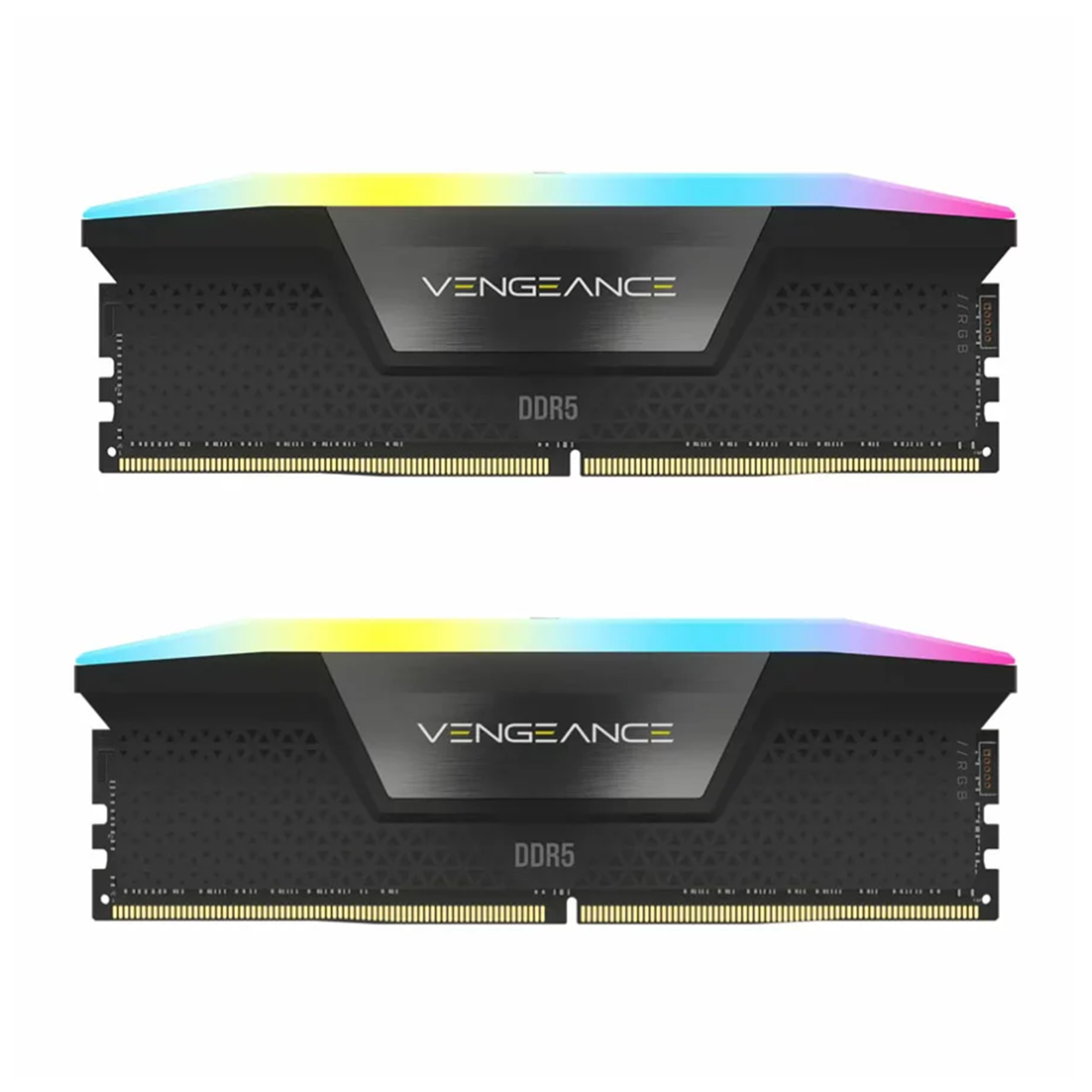 رم کامپیوتر DDR5 دو کاناله 5200 مگاهرتز CL40 کورسیر مدل VENGEANCE RGB ظرفیت 32 گیگابایت-مشکی رم کامپیوتر DDR5 دو کاناله 5200 مگاهرتز CL40 کورسیر مدل VENGEANCE RGB ظرفیت 32 گیگابایت-مشکی
