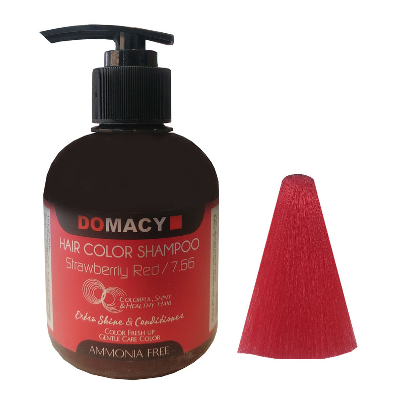 شامپو رنگ مو دوماسی مدل 7.66 حجم 300 میلی لیتر رنگ قرمز توت فرنگی شامپو رنگ مو دوماسی مدل 7.66 حجم 300 میلی لیتر رنگ قرمز توت فرنگی