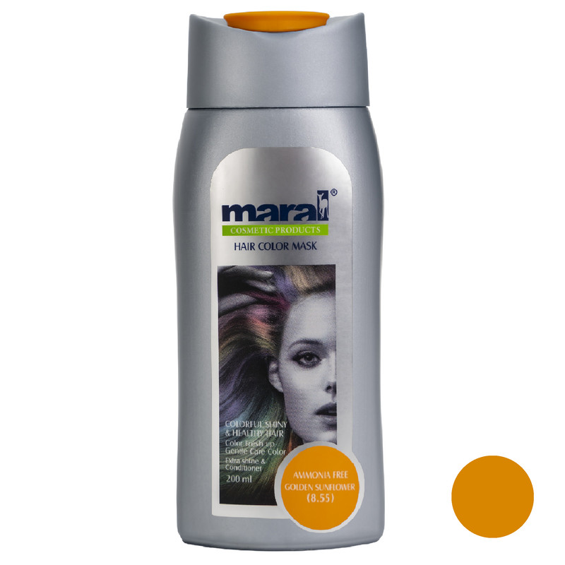 شامپو رنگساژ مارال شماره 8.55 حجم 200 میلی لیتر رنگ طلایی آفتابگردان شامپو رنگساژ مارال شماره 8.55 حجم 200 میلی لیتر رنگ طلایی آفتابگردان