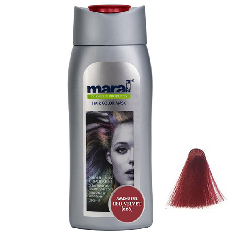 شامپو رنگساژ مارال شماره 6.66 حجم 200 میلی لیتر رنگ قرمز شامپو رنگساژ مارال شماره 6.66 حجم 200 میلی لیتر رنگ قرمز