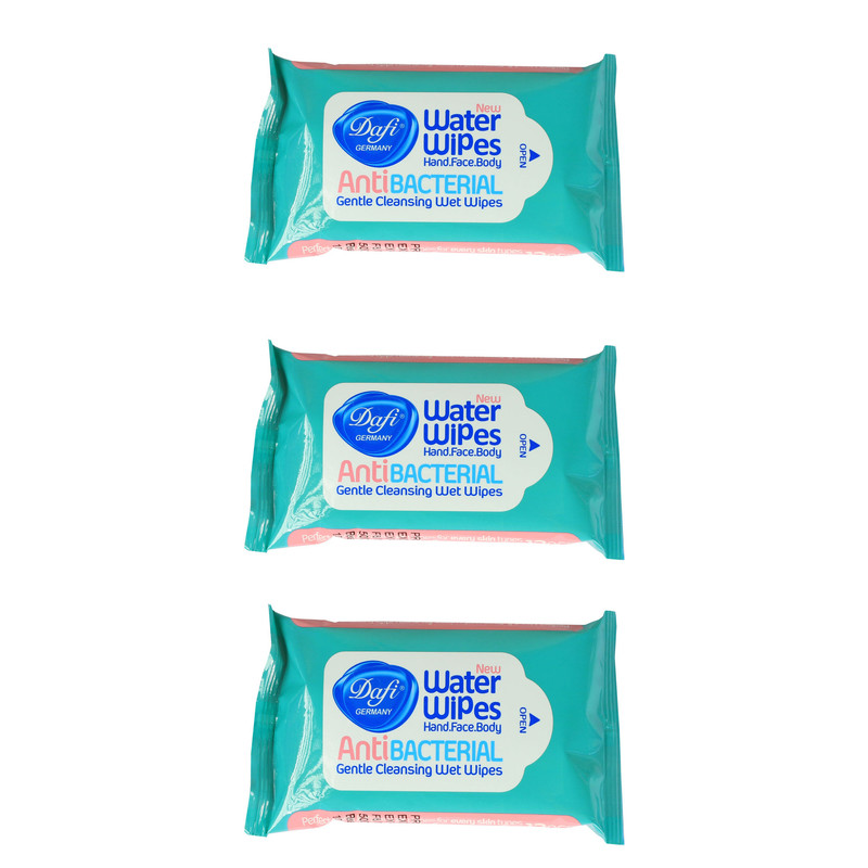 دستمال مرطوب دافی مدل Anti bacterial GN10 مجموعه 3 عددی دستمال مرطوب دافی مدل Anti bacterial GN10 مجموعه 3 عددی