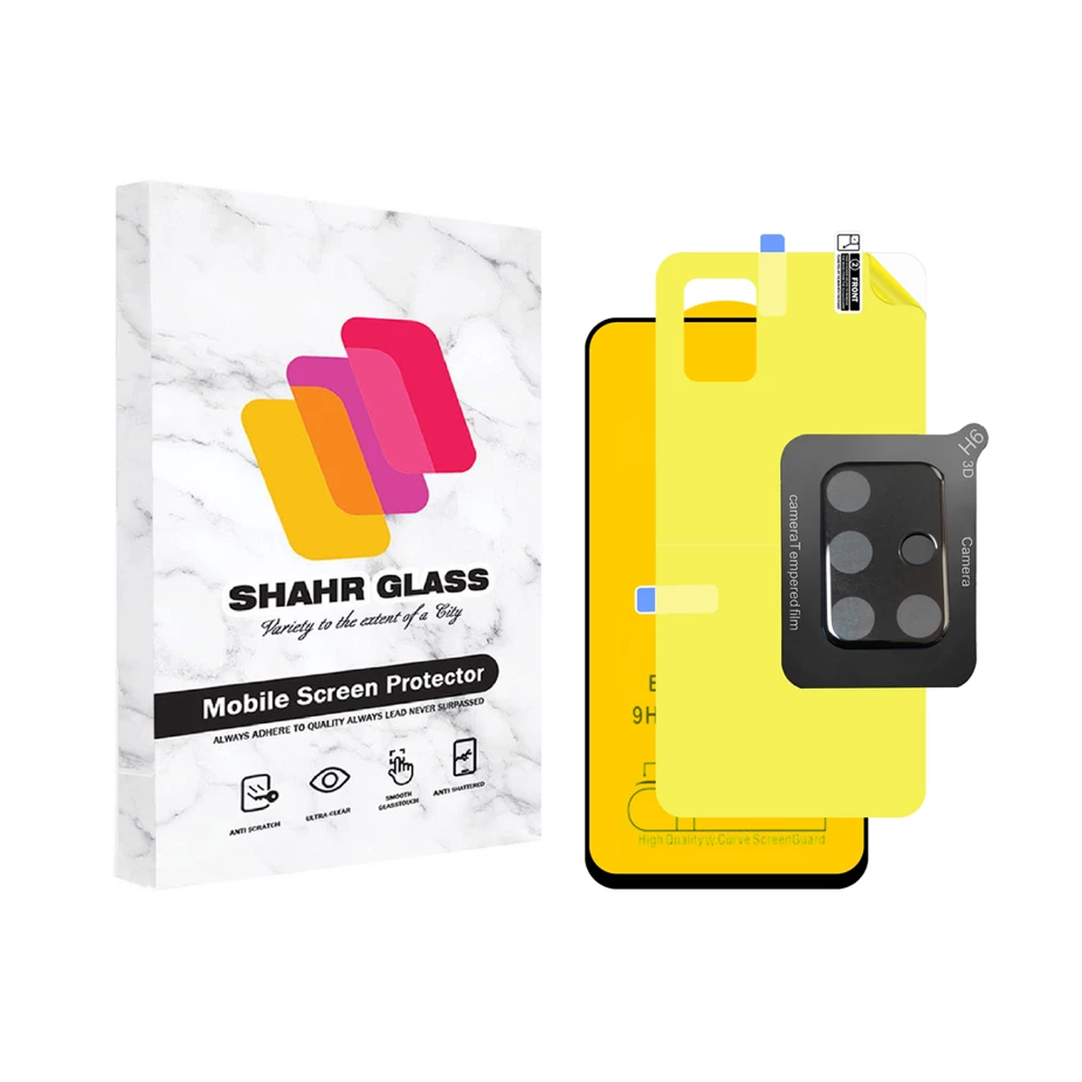 گلس گوشی سامسونگ Galaxy A71 شهر گلس مدل 3FNF به همراه محافظ لنز دوربین و محافظ پشت گوشی-مشکی  گلس گوشی سامسونگ Galaxy A71 شهر گلس مدل 3FNF به همراه محافظ لنز دوربین و محافظ پشت گوشی-مشکی