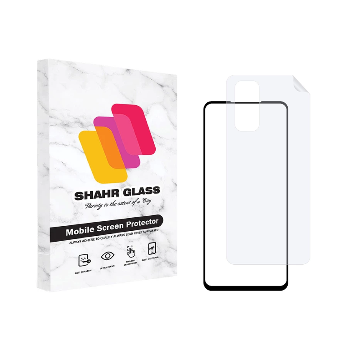 گلس گوشی شیائومی Redmi Note 11S 4G شهر گلس مدل 2FN به همراه محافظ پشت گوشی-مشکی گلس گوشی شیائومی Redmi Note 11S 4G شهر گلس مدل 2FN به همراه محافظ پشت گوشی-مشکی