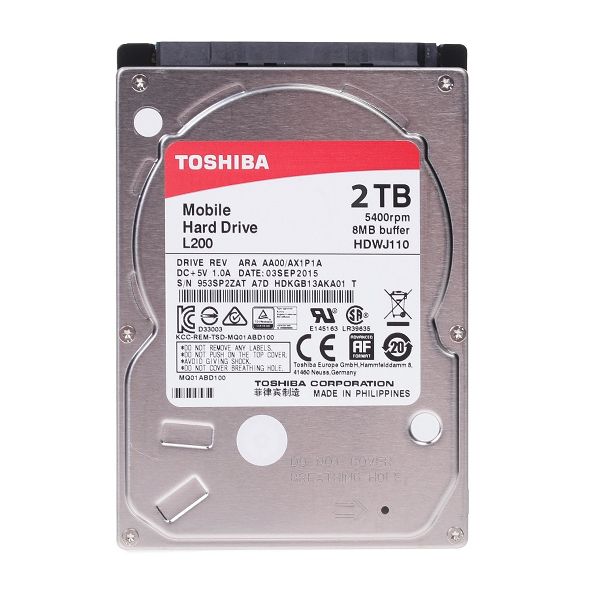 هارد دیسک اینترنال توشیبا مدل L200 ظرفیت 2 ترابایت