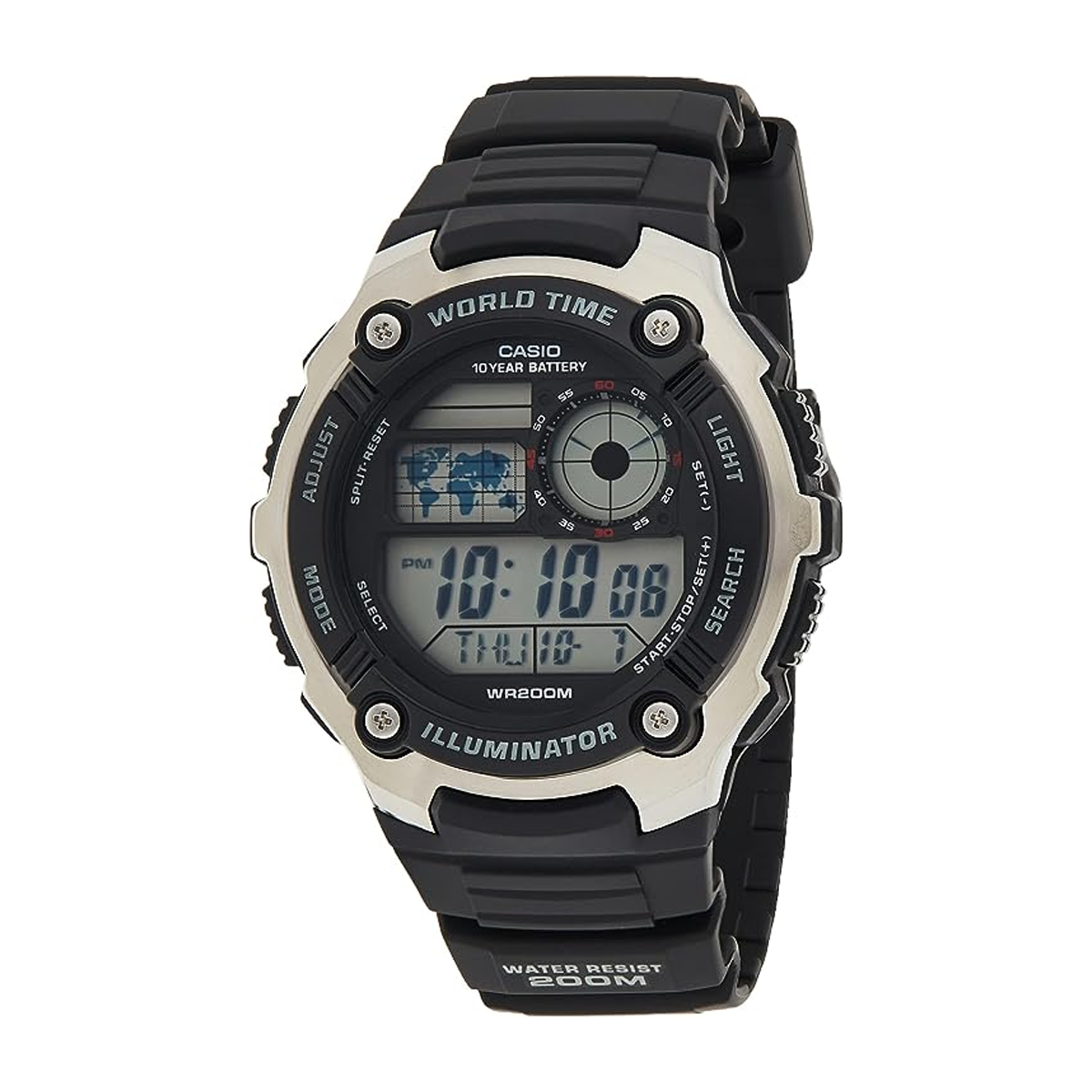 ساعت دیجیتال کاسیو مردانه مدل AE-2100W-1A-نقرهای ساعت دیجیتال کاسیو مردانه مدل AE-2100W-1A-نقرهای