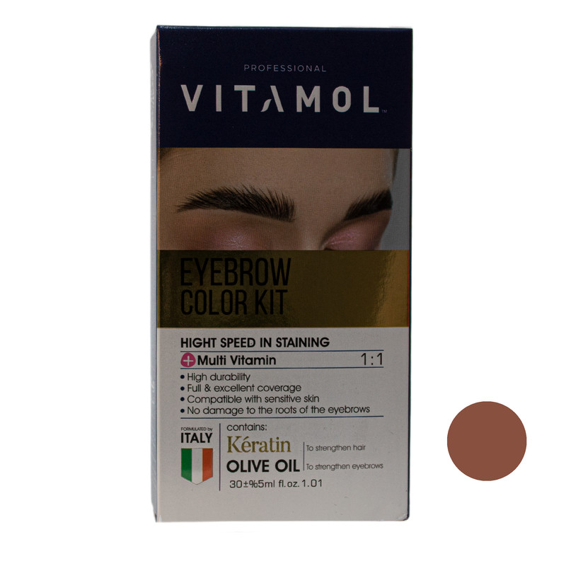 کیت رنگ ابرو ویتامول شماره H1 حجم 30 میلی لیتر رنگ عسلی کیت رنگ ابرو ویتامول شماره H1 حجم 30 میلی لیتر رنگ عسلی