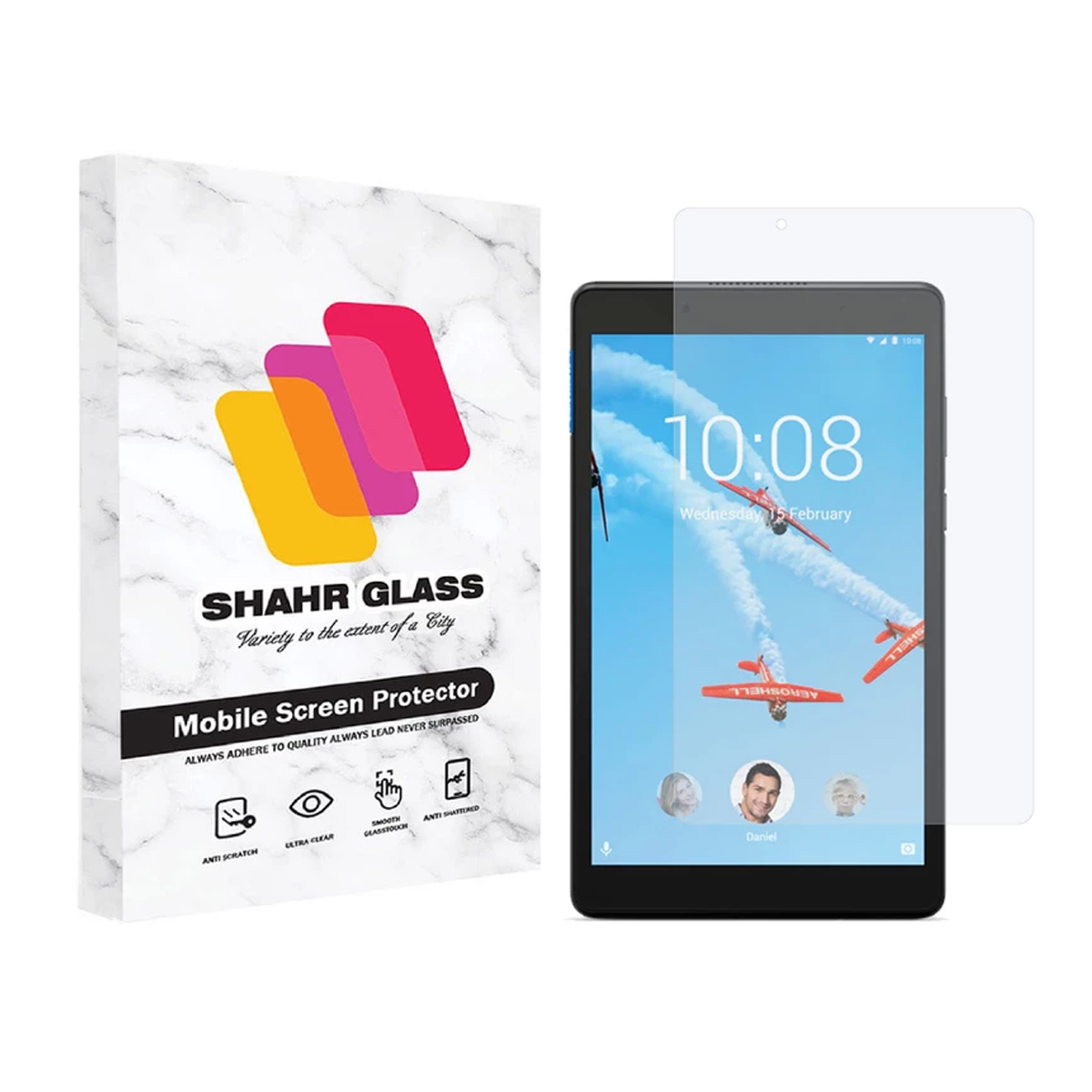 گلس تبلت لنوو Tab E8 شهر گلس مدل SMPT1-بی رنگ شفاف گلس تبلت لنوو Tab E8 شهر گلس مدل SMPT1-بی رنگ شفاف