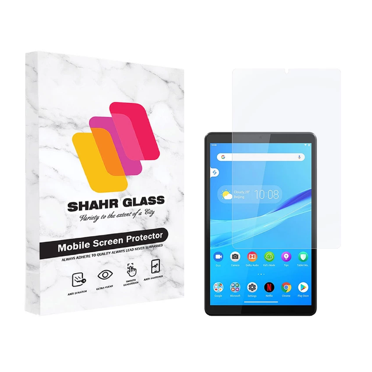گلس تبلت لنوو Tab M8 شهر گلس مدل SMPT1-بی رنگ شفاف گلس تبلت لنوو Tab M8 شهر گلس مدل SMPT1-بی رنگ شفاف
