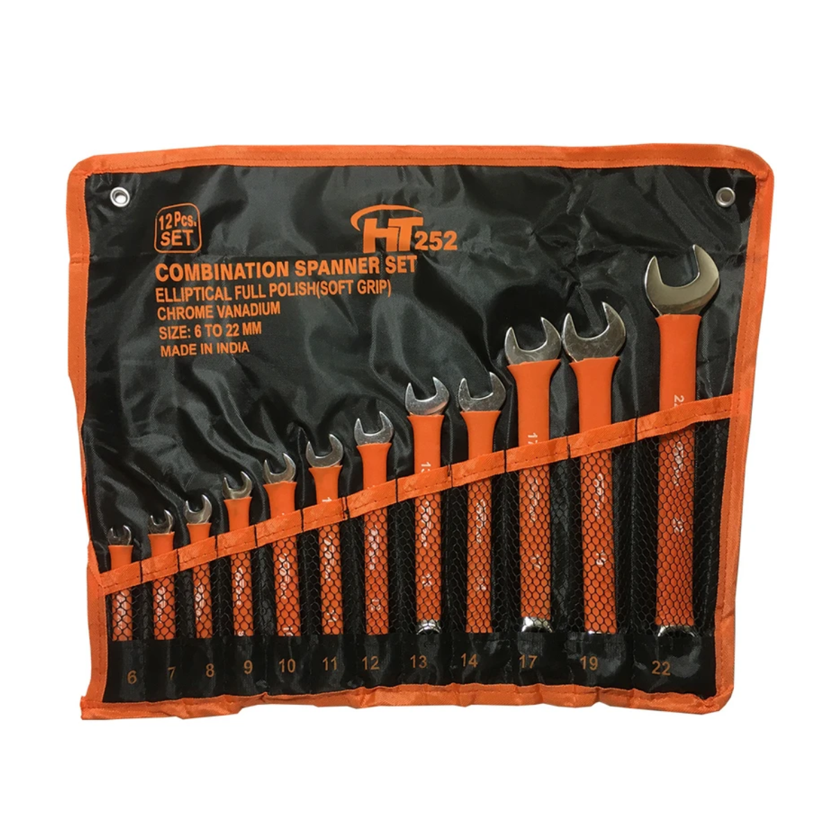 آچار یک سر تخت یک سر رینگی اچ تی مدل HT252A مجموعه 12 عددی آچار یک سر تخت یک سر رینگی اچ تی مدل HT252A مجموعه 12 عددی