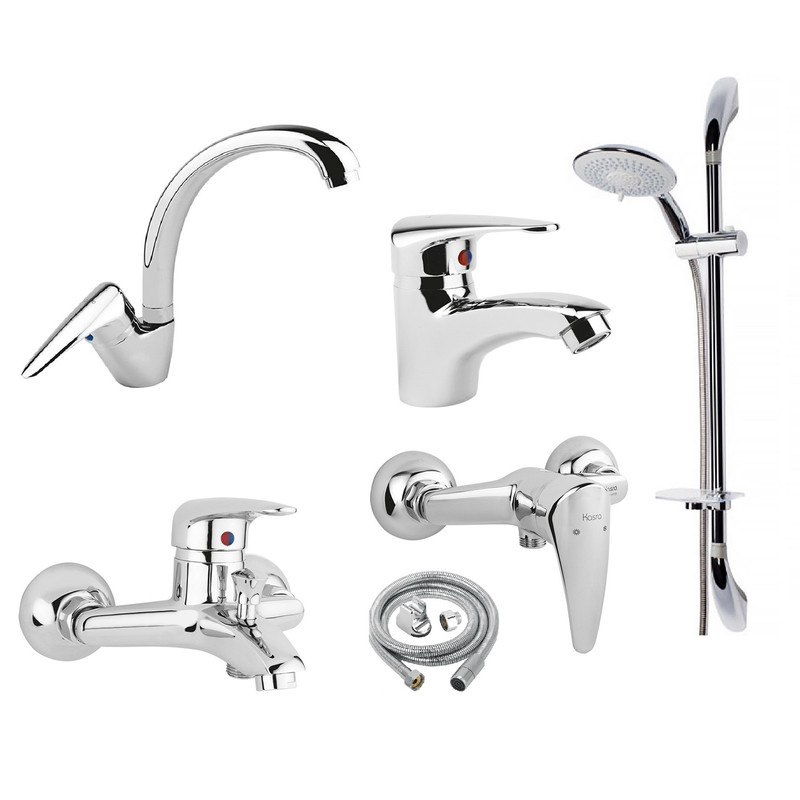 ست شیرآلات کسری مدل Kar-CR مجموعه 6 عددی ست شیرآلات کسری مدل Kar-CR مجموعه 6 عددی