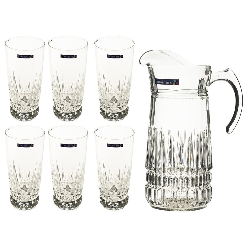 ست پارچ و لیوان 7 پارچه لومینارک مدل امپراطور کد 12080 ست پارچ و لیوان 7 پارچه لومینارک مدل امپراطور کد 12080