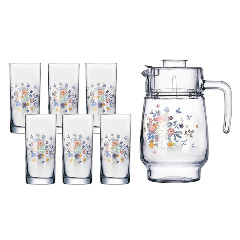 ست پارچ و لیوان 7 پارچه لومینارک مدل Victoria ست پارچ و لیوان 7 پارچه لومینارک مدل Victoria