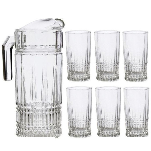 ست پارچ و لیوان 7 پارچه لومینارک مدل Elysees ست پارچ و لیوان 7 پارچه لومینارک مدل Elysees