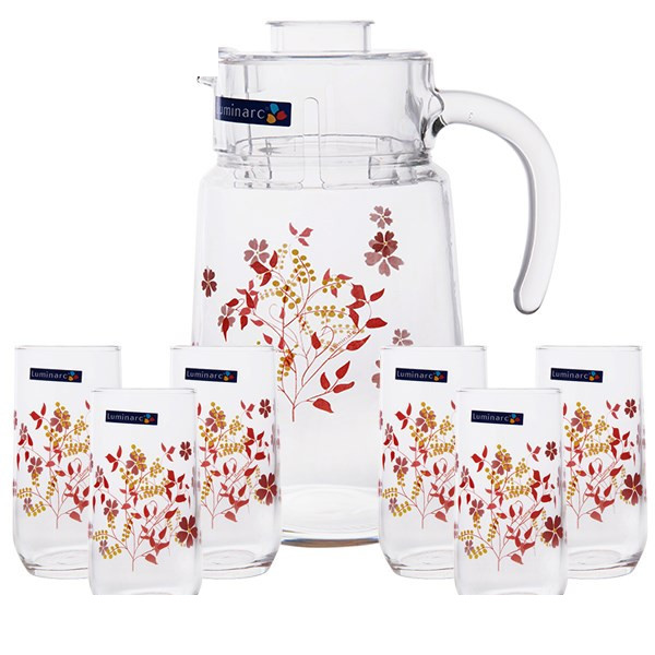 ست پارچ و لیوان 7 پارچه لومینارک مدل Bahamas Misty Touch کد J1433 ست پارچ و لیوان 7 پارچه لومینارک مدل Bahamas Misty Touch کد J1433