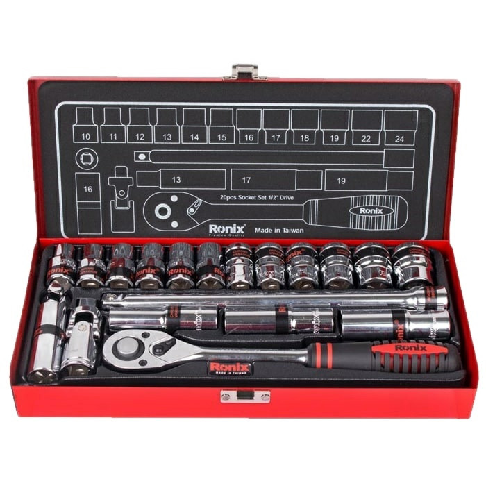 مجموعه 20 عددی آچار و سری بکس رونیکس مدل RON-2620 مجموعه 20 عددی آچار و سری بکس رونیکس مدل RON-2620