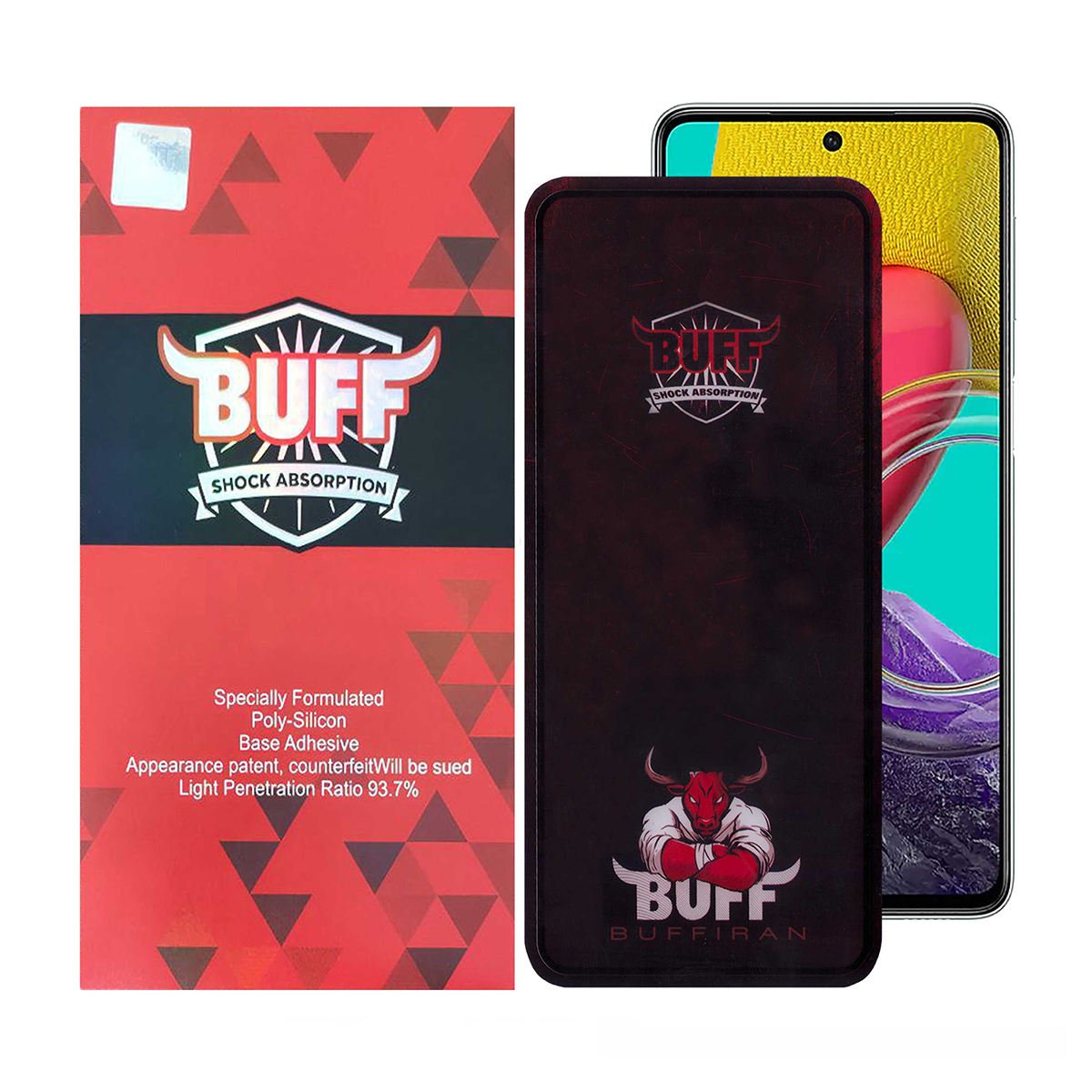 گلس گوشی سامسونگ Galaxy M53 5G - M52 - M51 بوف مدل Muscle-Bull-مشکی گلس گوشی سامسونگ Galaxy M53 5G - M52 - M51 بوف مدل Muscle-Bull-مشکی