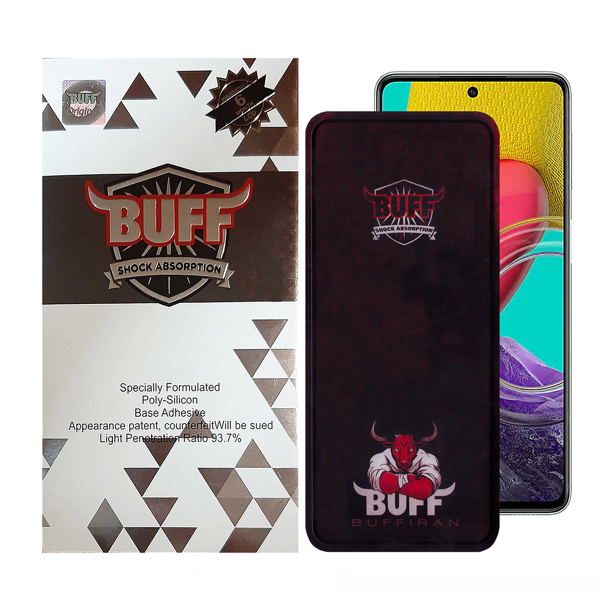 گلس گوشی سامسونگ Galaxy M53 5G - M52 - M51 بوف مدل Muscle-Bull-G-مشکی گلس گوشی سامسونگ Galaxy M53 5G - M52 - M51 بوف مدل Muscle-Bull-G-مشکی