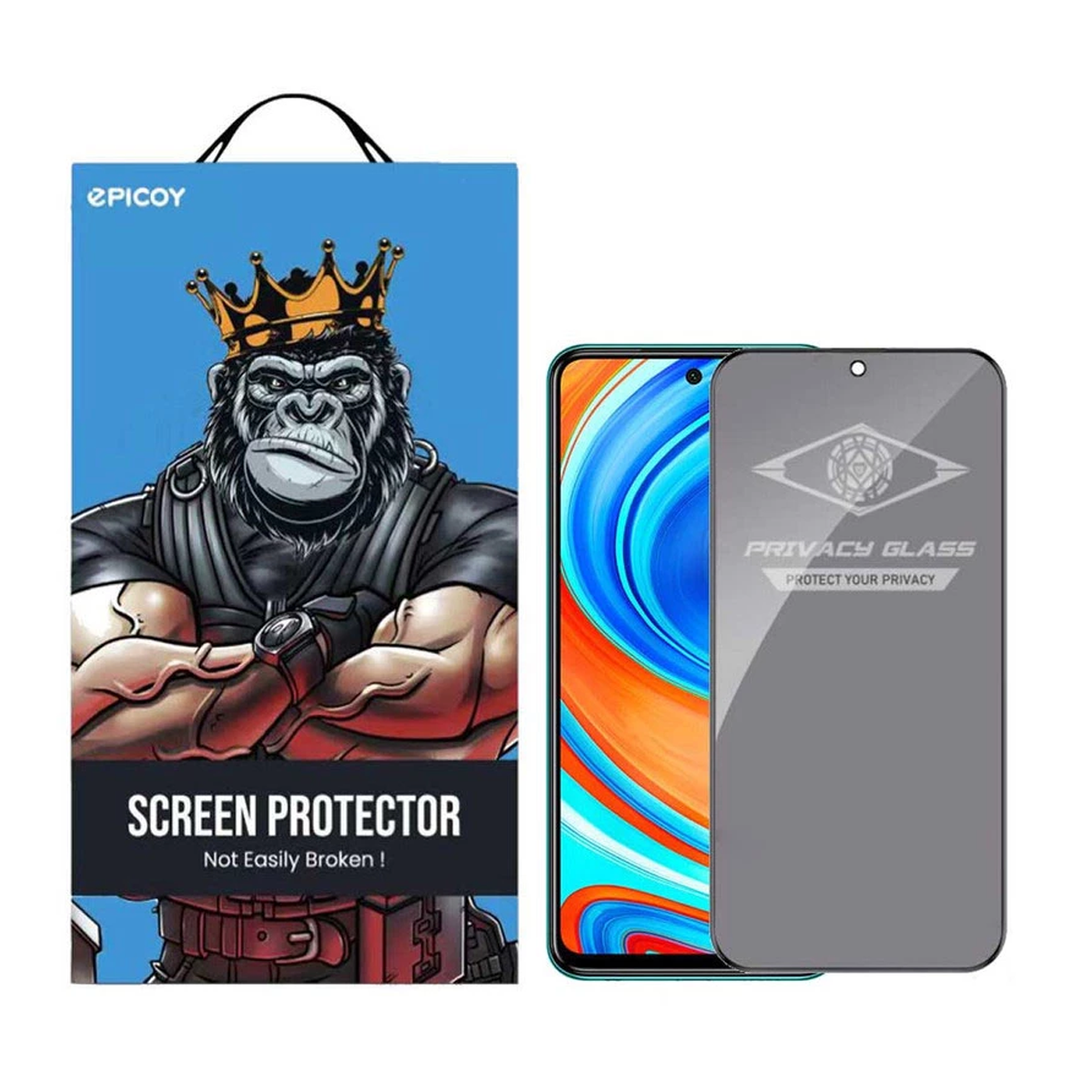 گلس گوشی شیائومی Redmi Note 9 بوف مدل PvSight پرایوسی-مشکی گلس گوشی شیائومی Redmi Note 9 بوف مدل PvSight پرایوسی-مشکی
