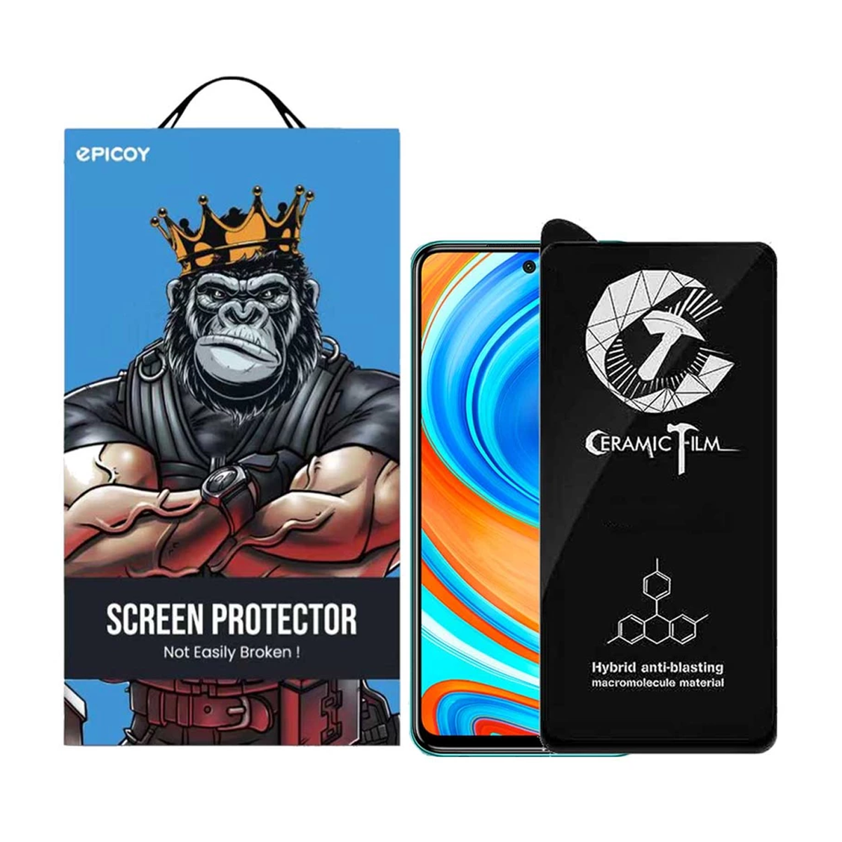 گلس گوشی شیائومی Redmi Note 9 Pro اپیکوی سرامیکی مدل CR-7-مشکی گلس گوشی شیائومی Redmi Note 9 Pro اپیکوی سرامیکی مدل CR-7-مشکی