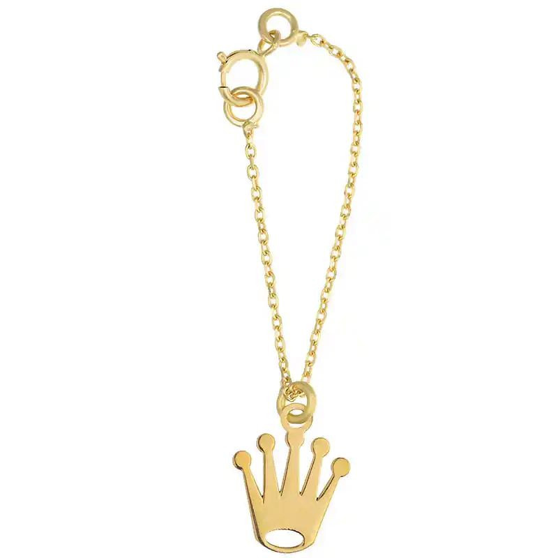 آویز ساعت طلا 18 عیار زنانه گالری قو طلایی مدل تاج آویز ساعت طلا 18 عیار زنانه گالری قو طلایی مدل تاج