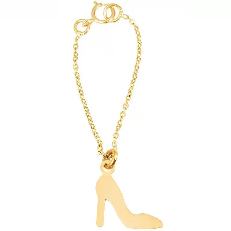 آویز ساعت طلا 18 عیار زنانه گالری قو طلایی مدل کفش پاشنه بلند آویز ساعت طلا 18 عیار زنانه گالری قو طلایی مدل کفش پاشنه بلند