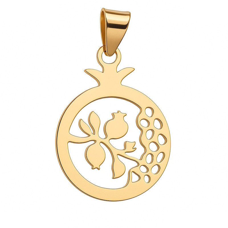 آویز گردنبند طلا 18 عیار زنانه گالری قو طلایی طرح انار و درخت آویز گردنبند طلا 18 عیار زنانه گالری قو طلایی طرح انار و درخت