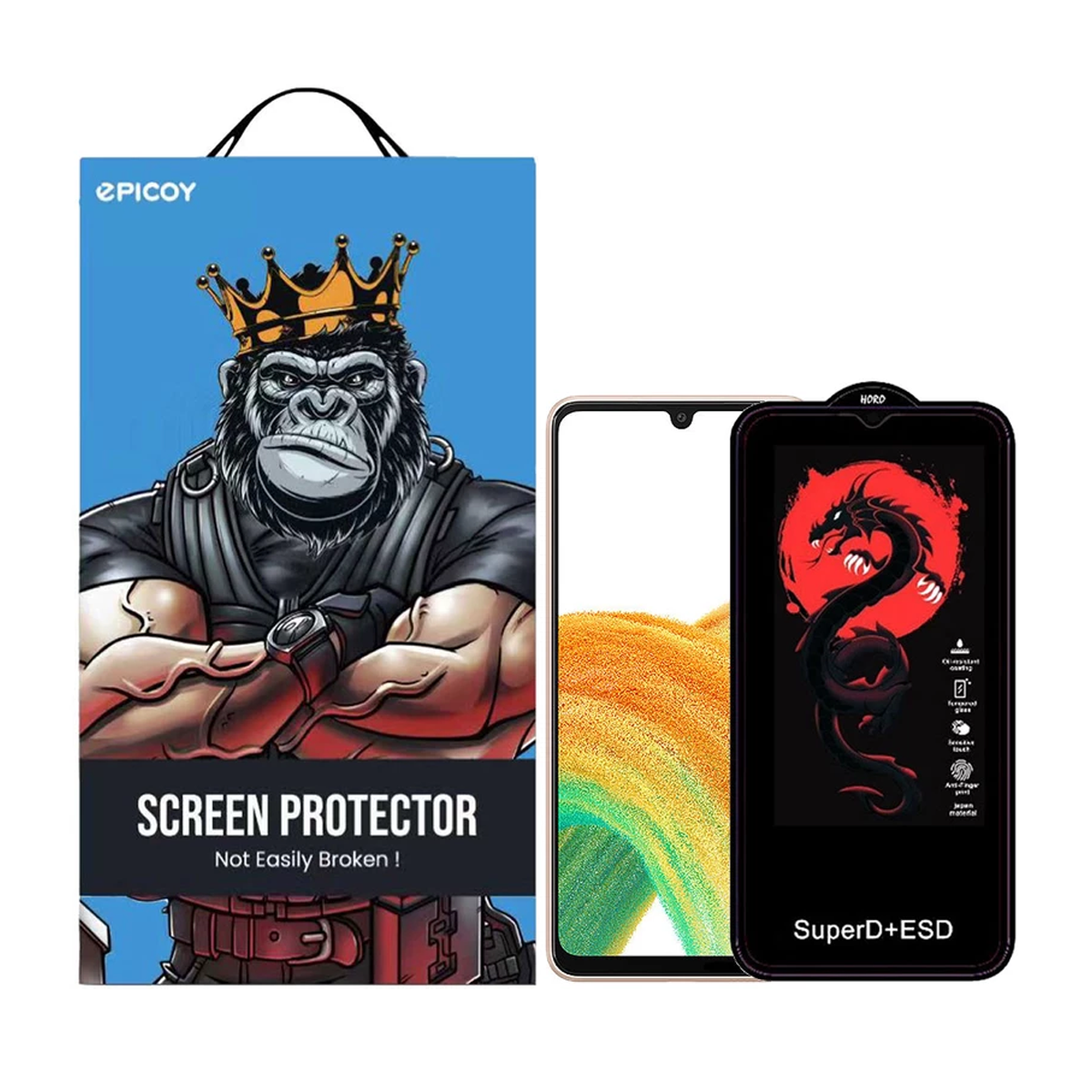 گلس گوشی سامسونگ Galaxy A33 - M32 اپیکوی مدل Dragon ESD-مشکی گلس گوشی سامسونگ Galaxy A33 - M32 اپیکوی مدل Dragon ESD-مشکی