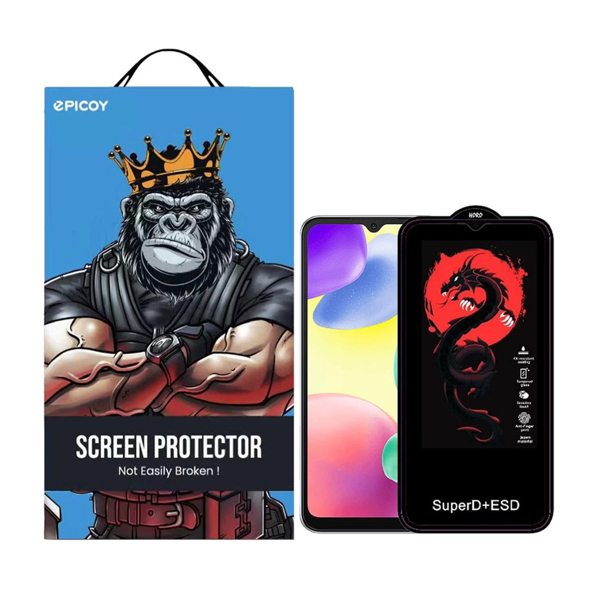 گلس گوشی شیائومی Redmi 10A - 9T - 9 Prime اپیکوی مدل Dragon ESD-مشکی گلس گوشی شیائومی Redmi 10A - 9T - 9 Prime اپیکوی مدل Dragon ESD-مشکی