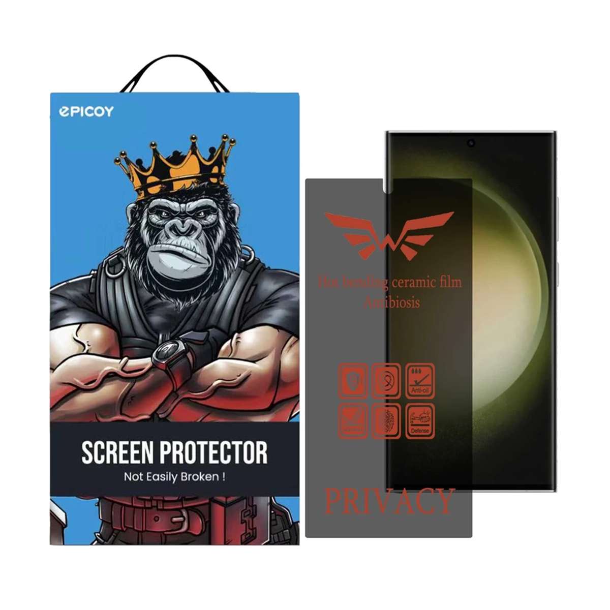 گلس گوشی سامسونگ Galaxy S23 Ultra - S22 Ultra اپیکوی مدل pri پرایوسی-مشکی گلس گوشی سامسونگ Galaxy S23 Ultra - S22 Ultra اپیکوی مدل pri پرایوسی-مشکی