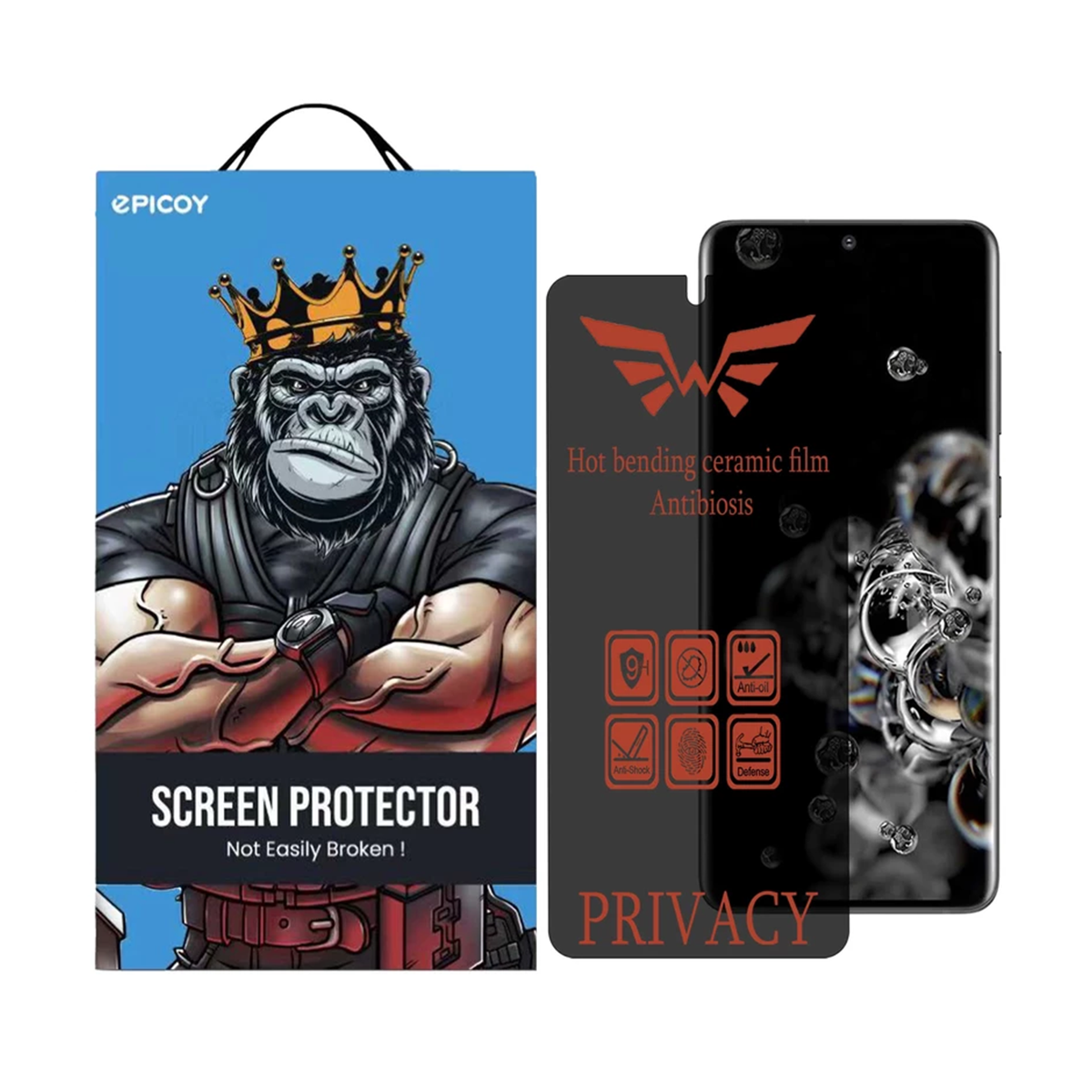 گلس گوشی سامسونگ Galaxy S20 Ultra اپیکوی مدل Nano-Privacy پرایوسی  گلس گوشی سامسونگ Galaxy S20 Ultra اپیکوی مدل Nano-Privacy پرایوسی