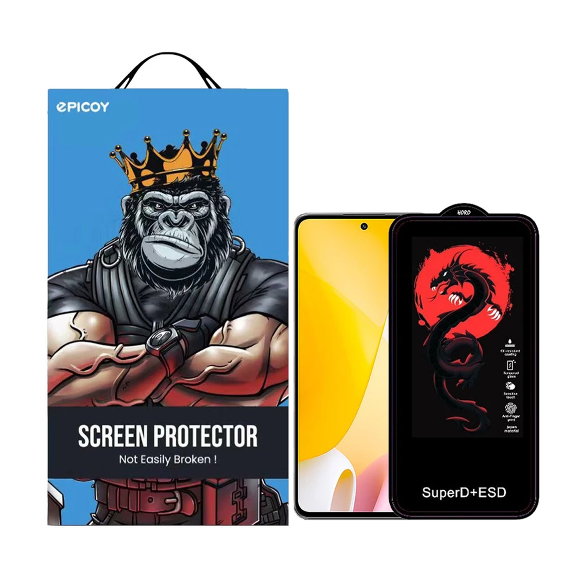 گلس گوشی شیائومی Mi 11 Lite 5G - 12 Lite اپیکوی مدل Dragon ESD-مشکی گلس گوشی شیائومی Mi 11 Lite 5G - 12 Lite اپیکوی مدل Dragon ESD-مشکی