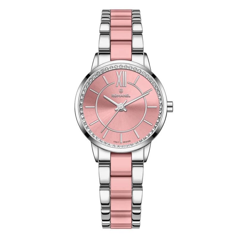 ساعت مچی عقربه ای کوارتز زنانه رومانل مدل RM305001L-D-بدنه نقره ای بند نقره ای صورتی ساعت مچی عقربه ای کوارتز زنانه رومانل مدل RM305001L-D-بدنه نقره ای بند نقره ای صورتی