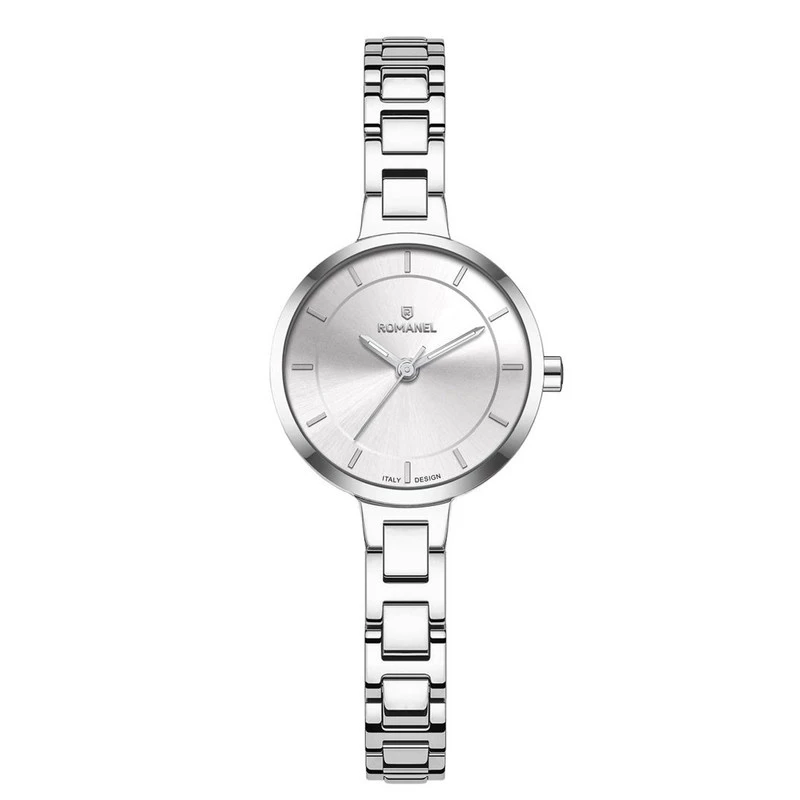 ساعت مچی عقربه ای کوارتز زنانه رومانل مدل RM401001L-A-بدنه نقره ای بند نقره ای ساعت مچی عقربه ای کوارتز زنانه رومانل مدل RM401001L-A-بدنه نقره ای بند نقره ای