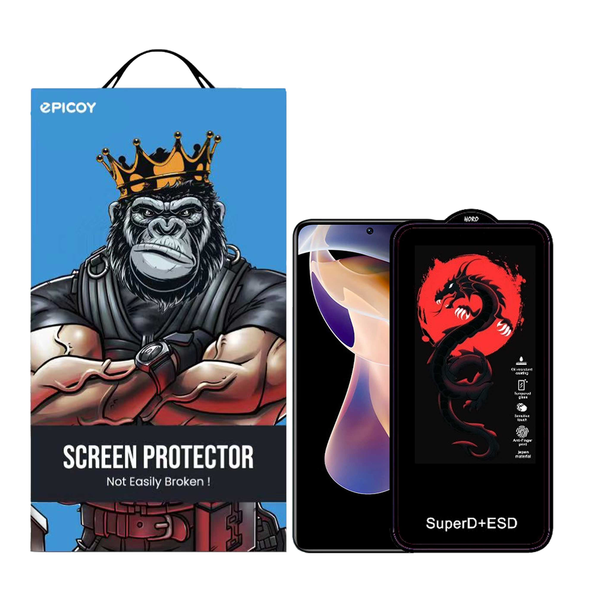 گلس گوشی شیائومی Redmi Note 11 Pro Plus - Note 10 Pro اپیکوی مدل Dragon ESD-مشکی گلس گوشی شیائومی Redmi Note 11 Pro Plus - Note 10 Pro اپیکوی مدل Dragon ESD-مشکی