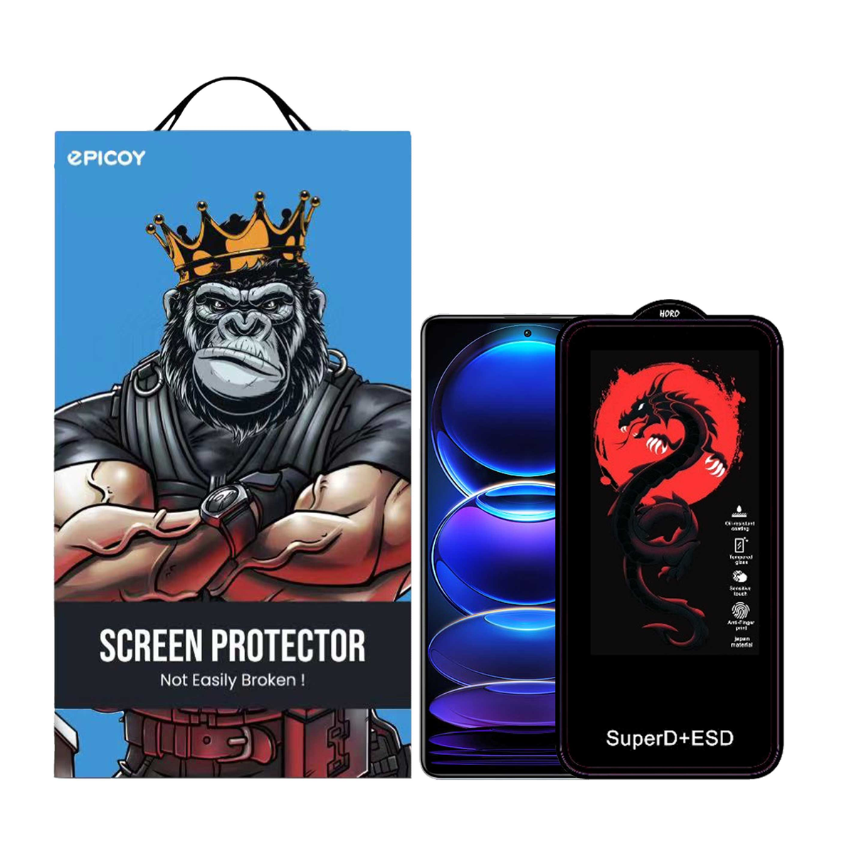 گلس گوشی شیائومی Redmi Note 12 Pro Plus - Note 12 Pro اپیکوی مدل Dragon ESD-مشکی گلس گوشی شیائومی Redmi Note 12 Pro Plus - Note 12 Pro اپیکوی مدل Dragon ESD-مشکی