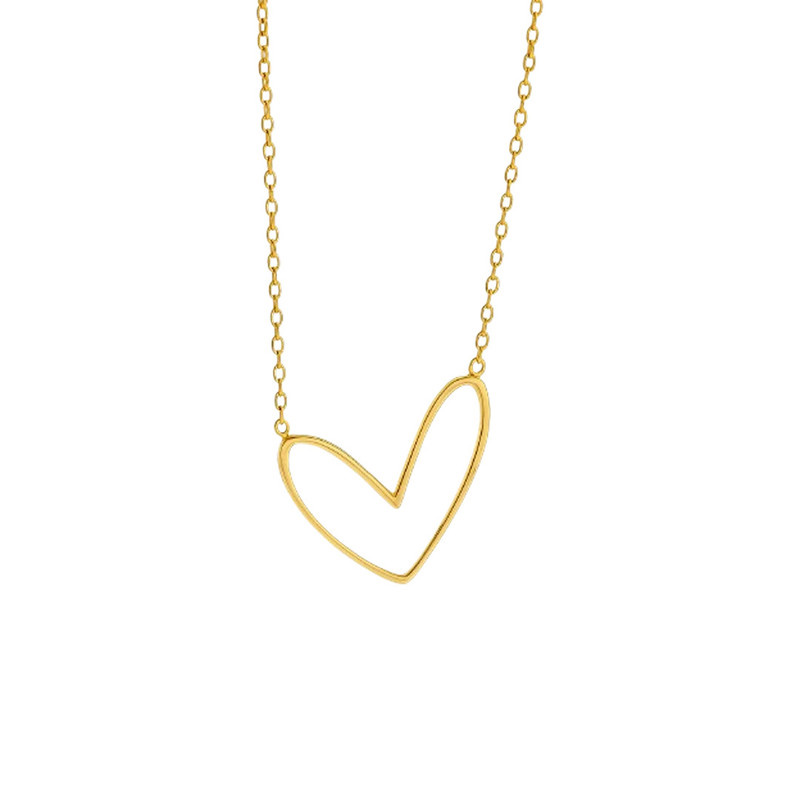 گردنبند طلا 18 عیار زنانه با طرح حلقهای (فلامینگو) گالری قو طلایی مدل قلب فرماتیک گردنبند طلا 18 عیار زنانه با طرح حلقهای (فلامینگو) گالری قو طلایی مدل قلب فرماتیک