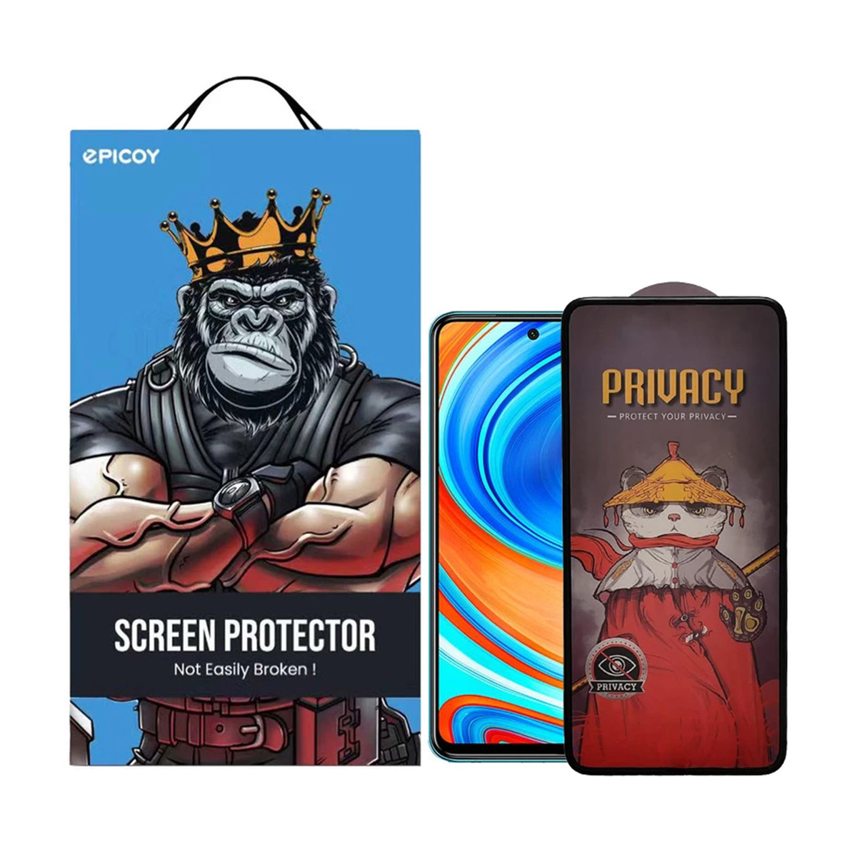 گلس گوشی شیائومی Redmi Note 9 Pro Max اپیکوی مدل Privacy Airbag -مشکی گلس گوشی شیائومی Redmi Note 9 Pro Max اپیکوی مدل Privacy Airbag -مشکی