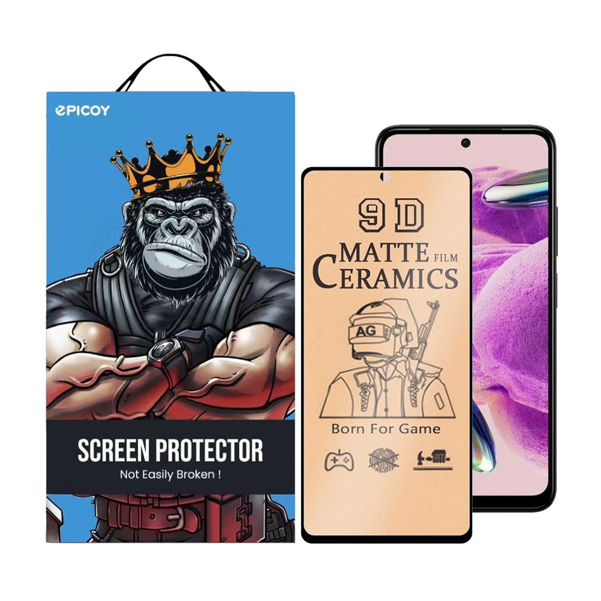 محافظ صفحه نمایش گوشی شیائومی Redmi Note 12S - 11S 4G اپیکوی سرامیکی مات مدل BodyGuard-مشکی