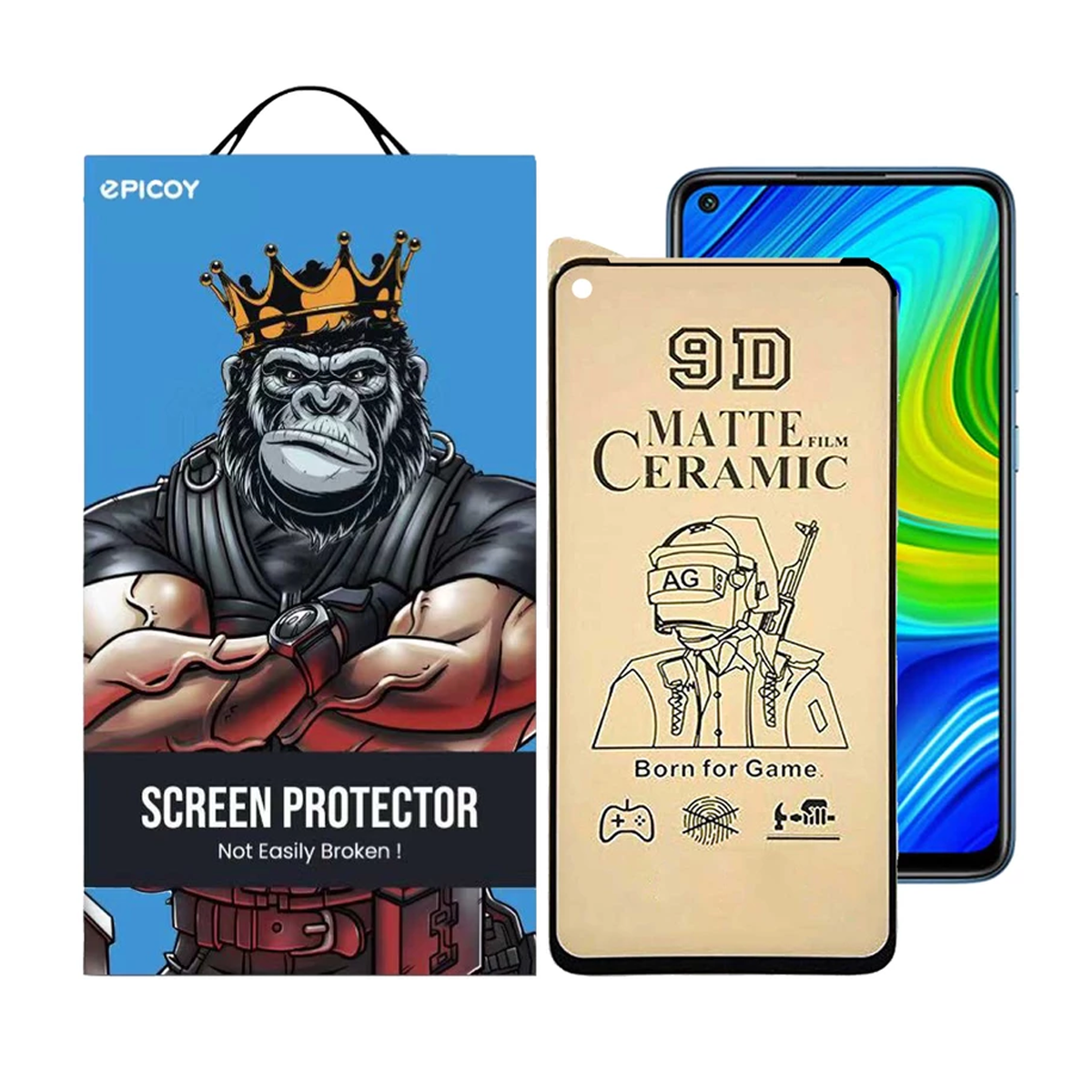 محافظ صفحه نمایش گوشی شیائومی Redmi Note 9 5G اپیکوی سرامیکی مات مدل BodyGuard-مشکی محافظ صفحه نمایش گوشی شیائومی Redmi Note 9 5G اپیکوی سرامیکی مات مدل BodyGuard-مشکی