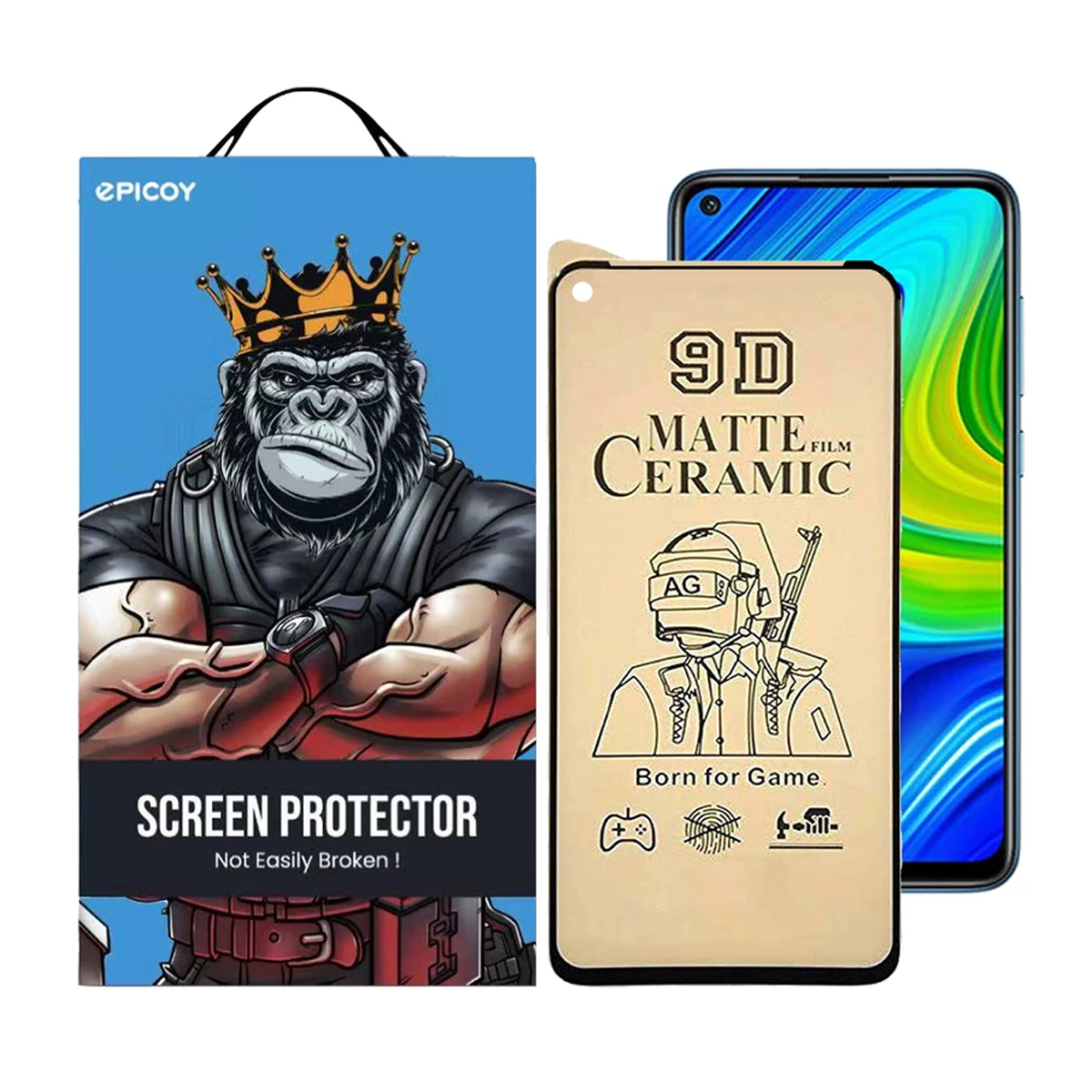 محافظ صفحه نمایش گوشی شیائومی Redmi Note 9 5G اپیکوی سرامیکی مات مدل BodyGuard-مشکی محافظ صفحه نمایش گوشی شیائومی Redmi Note 9 5G اپیکوی سرامیکی مات مدل BodyGuard-مشکی