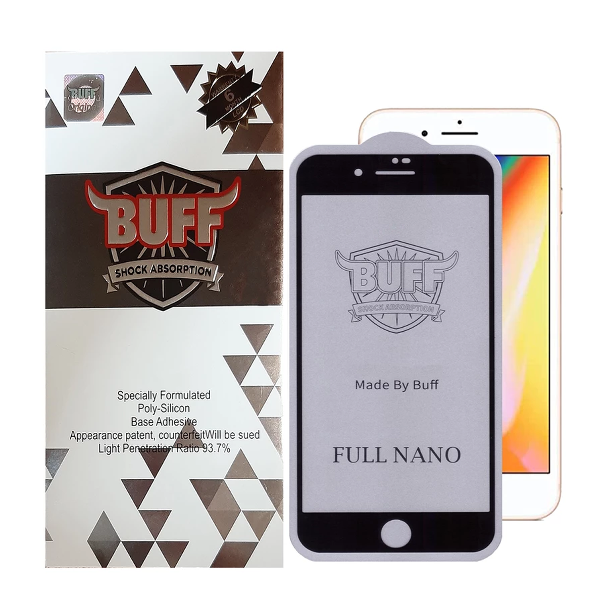 گلس گوشی اپل iPhone 8 Plus - 7 Plus بوف مدل Full Nano-G-بی رنگ گلس گوشی اپل iPhone 8 Plus - 7 Plus بوف مدل Full Nano-G-بی رنگ