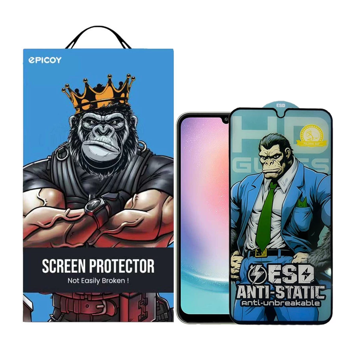 گلس گوشی سامسونگ Galaxy A24 4G اپیکوی مدل Gorilla ESD-مشکی گلس گوشی سامسونگ Galaxy A24 4G اپیکوی مدل Gorilla ESD-مشکی