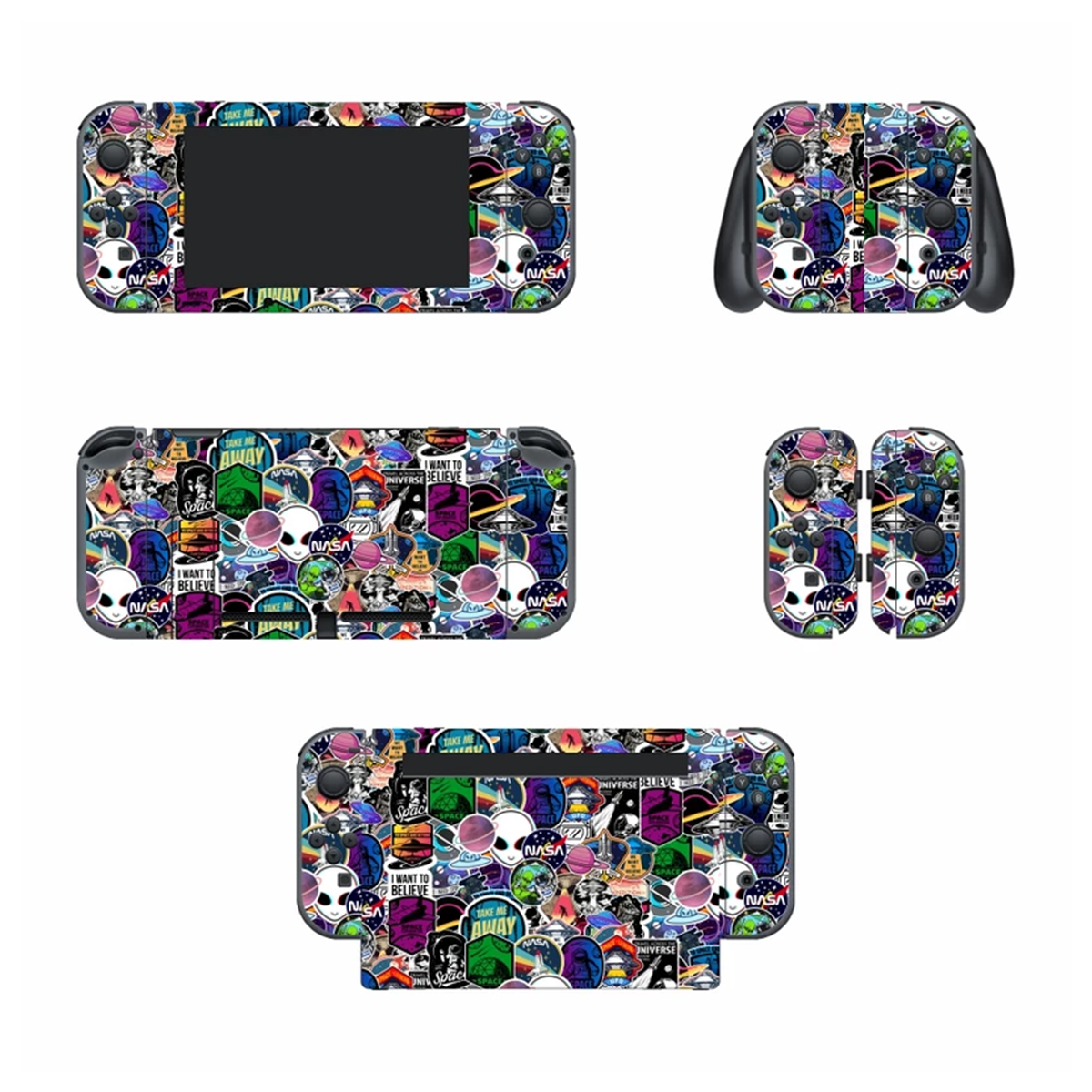 برچسب نینتندو سوییچ مدل Space Sticker Bomb برچسب نینتندو سوییچ مدل Space Sticker Bomb